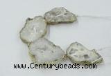 CNG2310 7.5 inches 25*35mm - 35*40mm freeform druzy agate beads