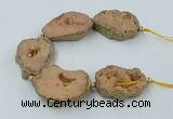 CNG2311 7.5 inches 25*35mm - 35*40mm freeform druzy agate beads