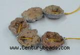 CNG2318 7.5 inches 25*35mm - 35*40mm freeform druzy agate beads