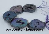 CNG2331 7.5 inches 35*40mm - 45*50mm freeform druzy agate beads