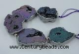 CNG2332 7.5 inches 35*40mm - 45*50mm freeform druzy agate beads