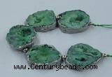 CNG2334 7.5 inches 35*40mm - 45*50mm freeform druzy agate beads