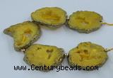 CNG2338 7.5 inches 40*50mm - 55*60mm freeform druzy agate beads