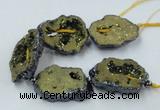 CNG2345 7.5 inches 25*35mm - 35*40mm freeform druzy agate beads