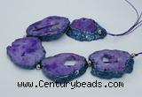 CNG2358 7.5 inches 40*50mm - 55*60mm freeform druzy agate beads