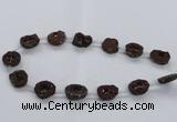 CNG2486 15.5 inches 15*20mm - 20*25mm freeform plated druzy agate beads