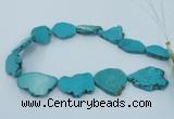 CNG2516 15.5 inches 25*30mm - 35*40mm freeform turquoise beads