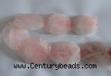 CNG2540 48*58mm – 50*60mm nuggets rose quartz beads wholesale