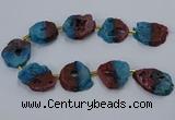 CNG2552 15.5 inches 30*40mm - 45*50mm freeform druzy agate beads