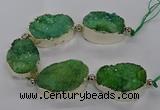 CNG2601 7.5 inches 25*35mm - 30*40mm freeform druzy agate beads