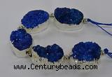 CNG2602 7.5 inches 25*35mm - 30*40mm freeform druzy agate beads