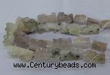 CNG2631 15.5 inches 20*25mm - 23*42mm freeform druzy amethyst beads