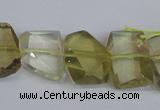 CNG2707 15.5 inches 13*18mm - 15*20mm freeform lemon quartz beads