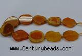 CNG2775 15.5 inches 30*35mm - 35*40mm freeform agate beads