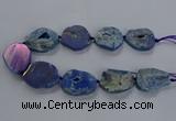 CNG2813 15.5 inches 25*35mm - 30*45mm freeform druzy agate beads