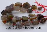 CNG3045 25*30mm - 30*40mm nuggets agate gemstone beads