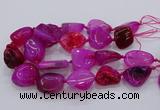 CNG3048 25*30mm - 30*40mm nuggets agate gemstone beads