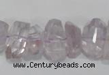 CNG308 15.5 inches 10*18mm faceted nuggets amethyst gemstone beads