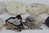 CNG3167 15.5 inches 15*20mm - 25*30mm freeform druzy agate beads