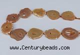 CNG3182 15.5 inches 30*35mm - 35*40mm freeform plated druzy agate beads