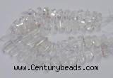 CNG3200 10*25mm - 12*45mm faceted nuggets white crystal beads