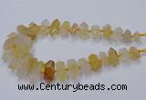 CNG3205 10*25mm - 12*45mm faceted nuggets yellow quartz beads