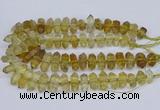 CNG3220 15.5 inches 10*20mm - 12*40mm faceted nuggets lemon quartz beads