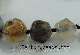 CNG331 15.5 inches 8*10mm - 15*18mm faceted nuggets agate beads
