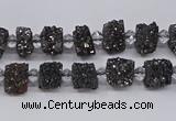 CNG3330 15.5 inches 4*6mm - 8*10mm nuggets plated druzy agate beads