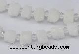 CNG3333 15.5 inches 6*8mm - 10*14mm nuggets plated druzy agate beads