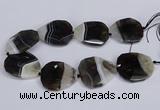 CNG3344 15.5 inches 40*45mm - 45*50mm faceted freeform agate beads