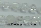 CNG341 15.5 inches 8*10mm - 15*18mm faceted nuggets white crystal beads