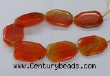 CNG3410 15.5 inches 38*50mm - 40*55mm faceted freeform agate beads