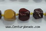 CNG343 15.5 inches 8*10mm - 15*18mm faceted nuggets mookaite jasper beads