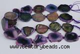 CNG3456 15.5 inches 20*30mm - 30*40mm freeform agate beads