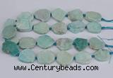 CNG3469 15.5 inches 20*25mm - 30*35mm freeform amazonite beads