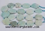 CNG3470 15.5 inches 30*35mm - 35*45mm freeform amazonite beads