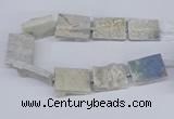 CNG3472 15.5 inches 30*40mm freeform plated druzy agate beads