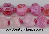 CNG3501 15.5 inches 12mm - 14mm faceted nuggets agate beads