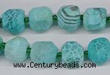 CNG3503 15.5 inches 12mm - 14mm faceted nuggets agate beads