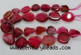 CNG3515 15.5 inches 20*25mm - 25*35mm freeform agate slab beads