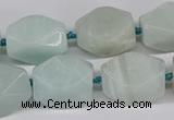 CNG3525 15.5 inches 13*18mm - 15*20mm faceted nuggets amazonite beads