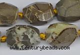 CNG3528 15.5 inches 13*18mm - 15*20mm faceted nuggets devil jasper beads