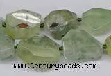 CNG3532 15.5 inches 12*16mm - 13*18mm faceted nuggets prehnite beads