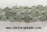 CNG3546 15*20mm - 20*25mm nuggets plated rough white crystal beads