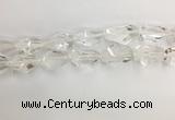 CNG3593 15*25mm - 20*35mm faceted nuggets white crystal beads