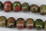 CNG36 15.5 inches 11*15mm nuggets unakite gemstone beads