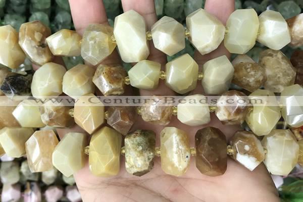 CNG3609 15.5 inches 13*20mm - 15*24mm faceted nuggets yellow opal beads