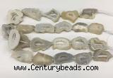 CNG3635 15.5 inches 22*30mm - 30*40mm freeform druzy agate beads