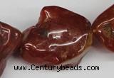 CNG49 15.5 inches 28*32mm nuggets red agate gemstone beads